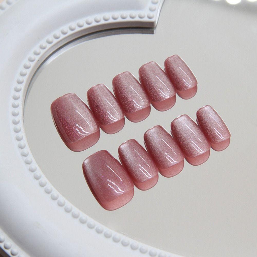 24pcs Long Almond False Nails Ballerina Press On Nails Manicure Fake Nials Women