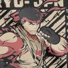 Ryu Streets Fighters T Shirts Men Pure Cotton Vintage T-Shirts Round Collar Game Tees Short Sleeve Clothing Plus Size