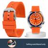 Premium-Grade Fluororubber Watch Strap 21mm 20mm 22mm For Seiko SRP777J1New Watch Band Diving Waterproof Bracelet Black Color