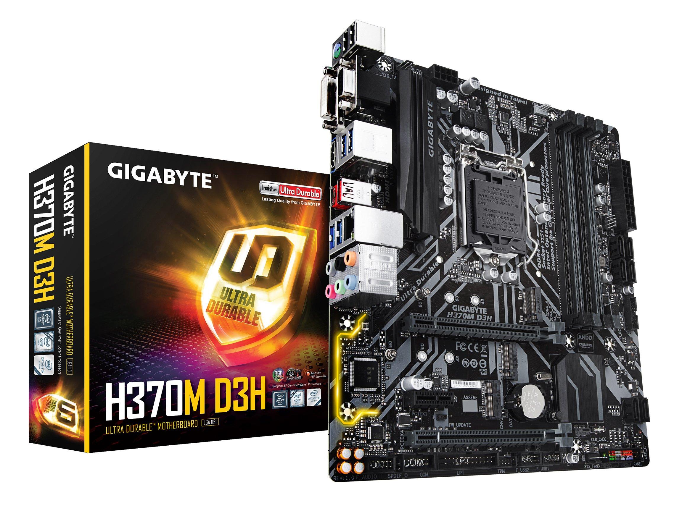 

GIGABYTE H370M D3H Motherboard H370 MB4344 M-ATX [Intel Chipset]