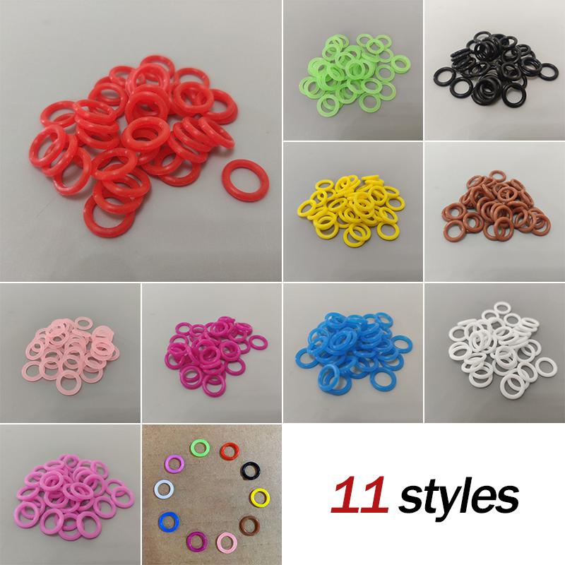 100Pcs Pigeon Foot Rings Elastic 8mm Mixed Colors Identification Rings for Carrier Racing Pigeons Quails Birds Appliances