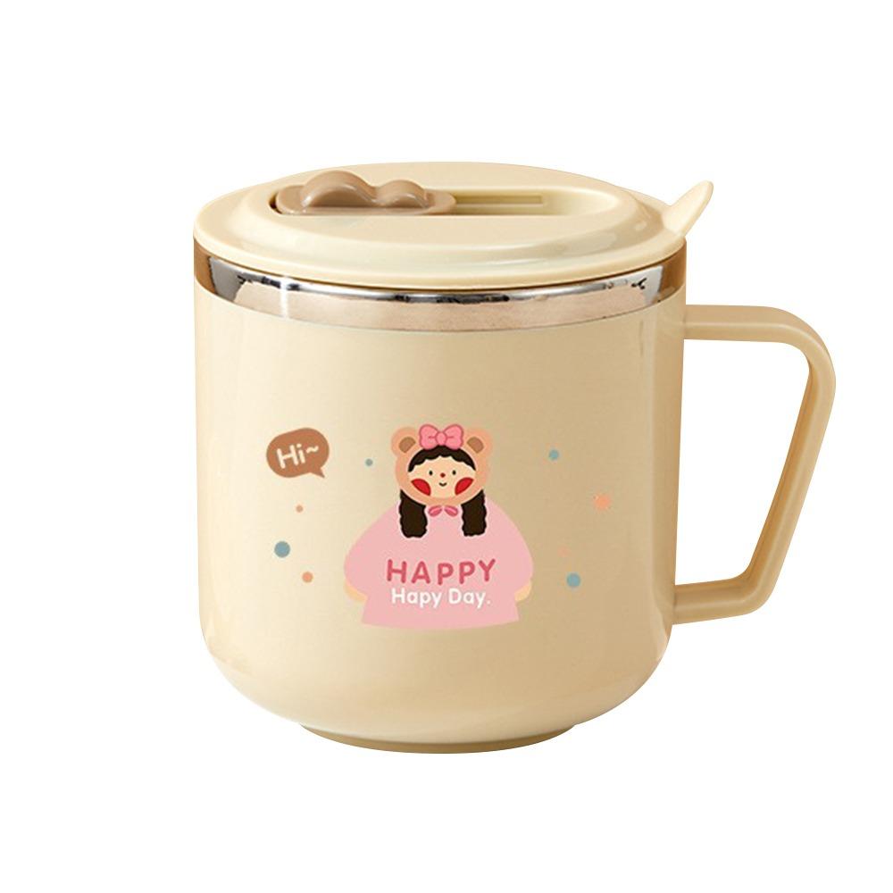 316 Stainless Steel Straw Water Cup Double Wall Drinking Cup Cute Insulated Mug  for Children