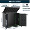 Large Outdoor Resin Storage Shed 36 Cubic Feet Garden Horizontal Storage Box Weather Resistant Extra Capacity