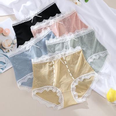 Calcinha feminina sexy cintura alta renda simples