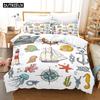 Nautical Ocean Anchor Bedding Sets 2022 Ocean Spirit Duvet Cover Bedding Set King Queen Bed Linen With Pillowcase Bedclothes
