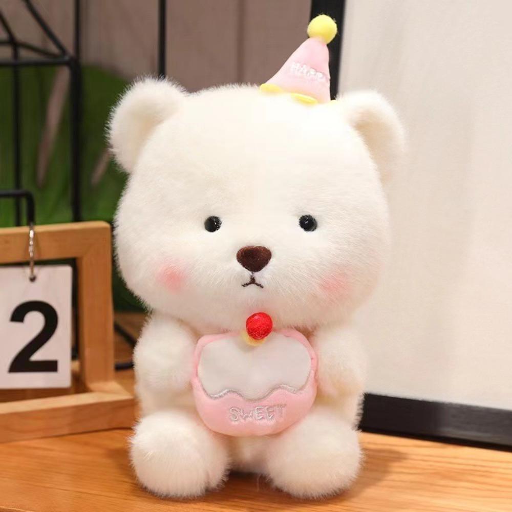 PP Cotton Stuffed Bear Plushie Doll Fluffy Cartoon Bear Doll  Home Decor