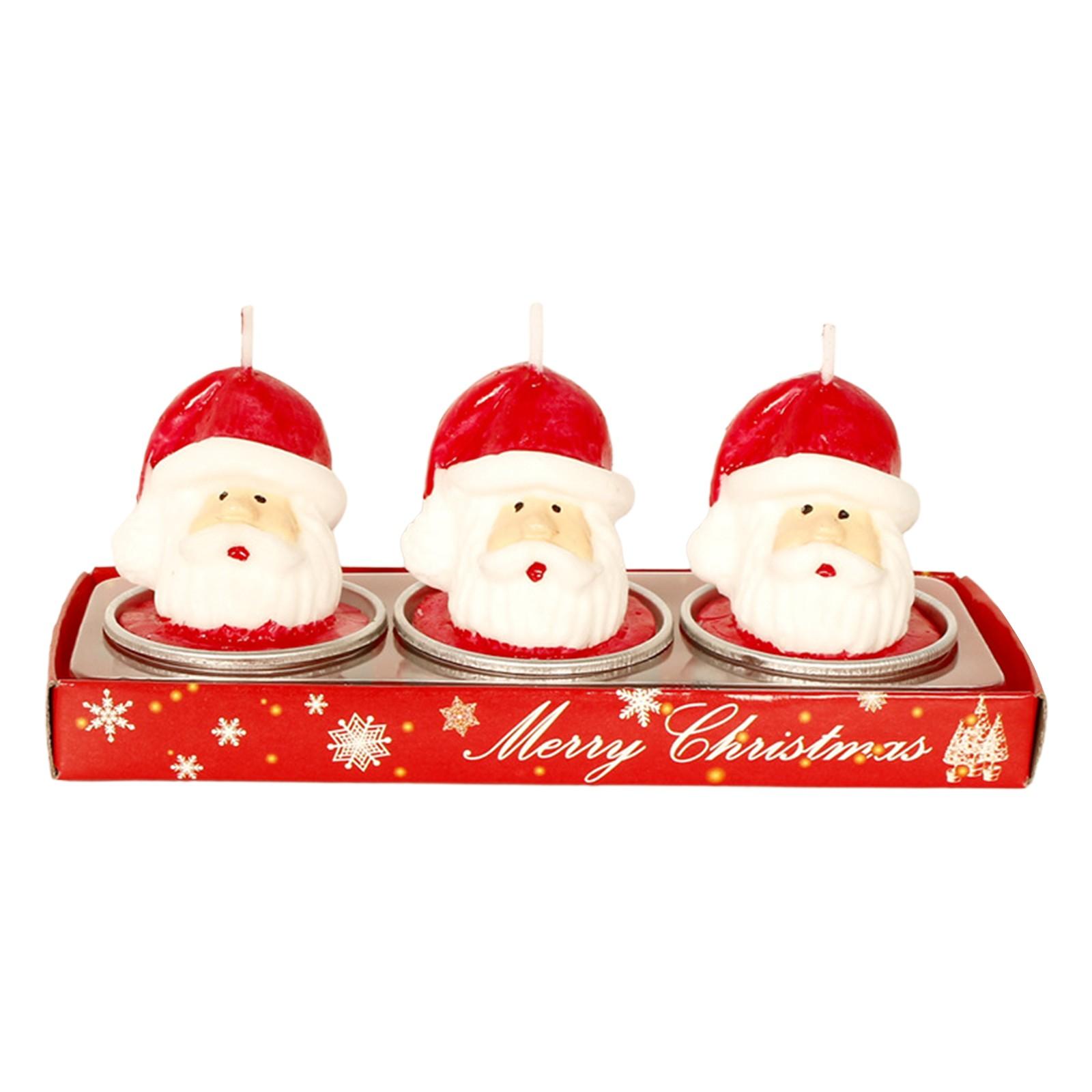 3pcs Christmas Children s Candle Decoration Set Christmas Eve Party Decoration