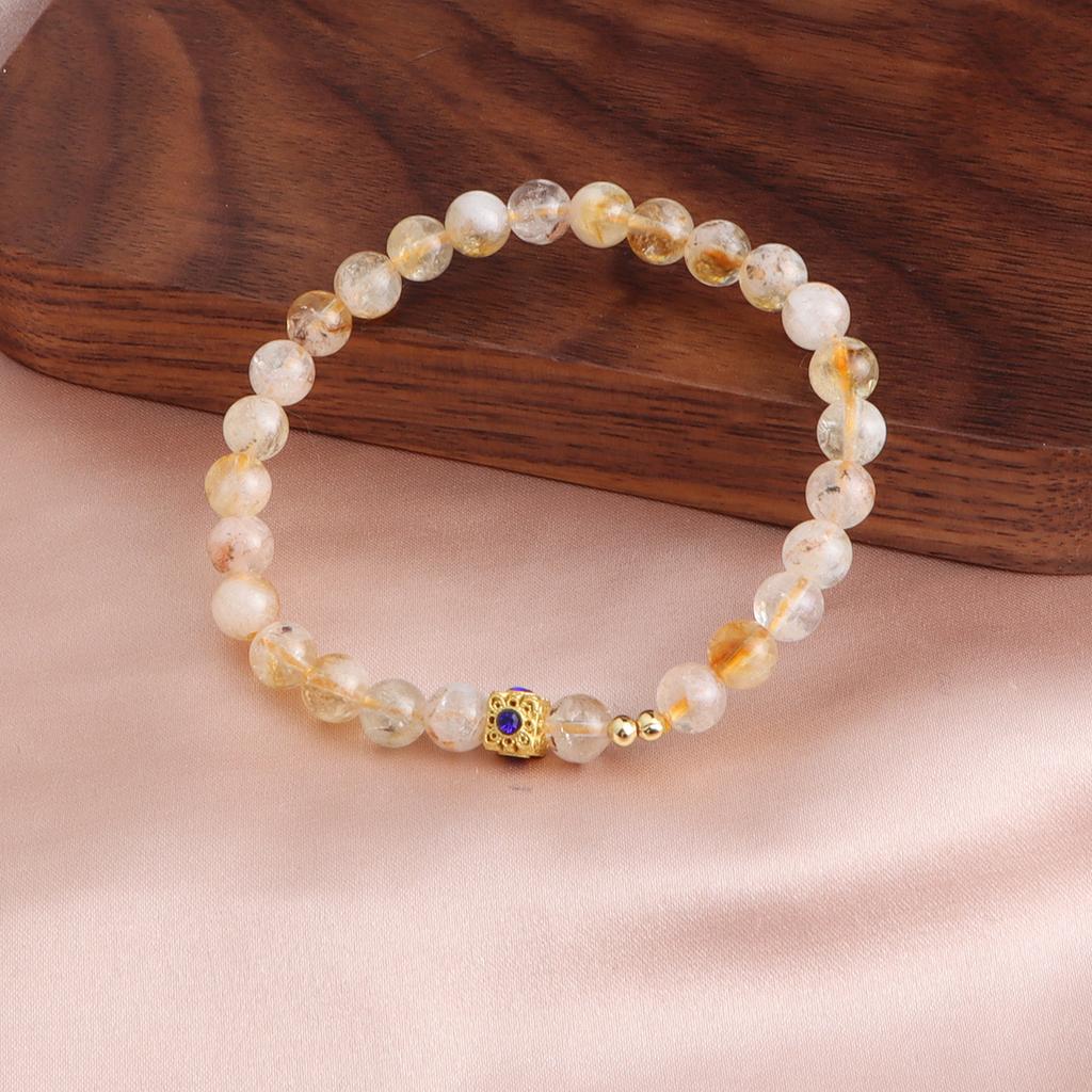 Bracelet Huang Asai Yuanbao Duobao Crystal Bracelet Dopamine Fashion Versatile Design Live Broadcast Explosion Douyin