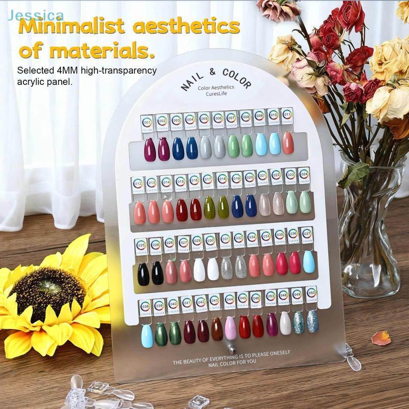 Magnetic Nail Display Board,Detachable,Nail Art Sample Color Plate Swatches Card Number Stickers For Salon Manicure