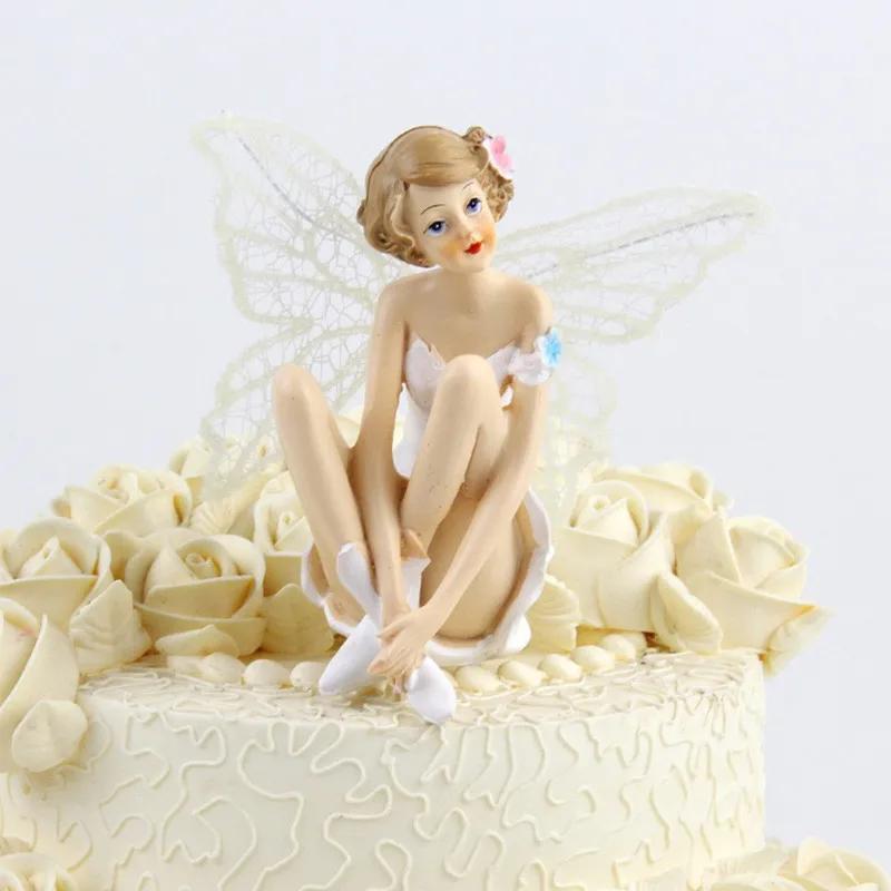 Elf Angels Decoration Figurines DIY Lovely Fairies Souvenirs Fairy Garden Wedding Home Gifts Car Cake Decor Desk Decoration