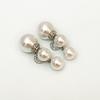 Elegant Pearl and Cubic Zirconia Stud Earrings: Versatile Two-Way Style for a Chic and Fashionable Look