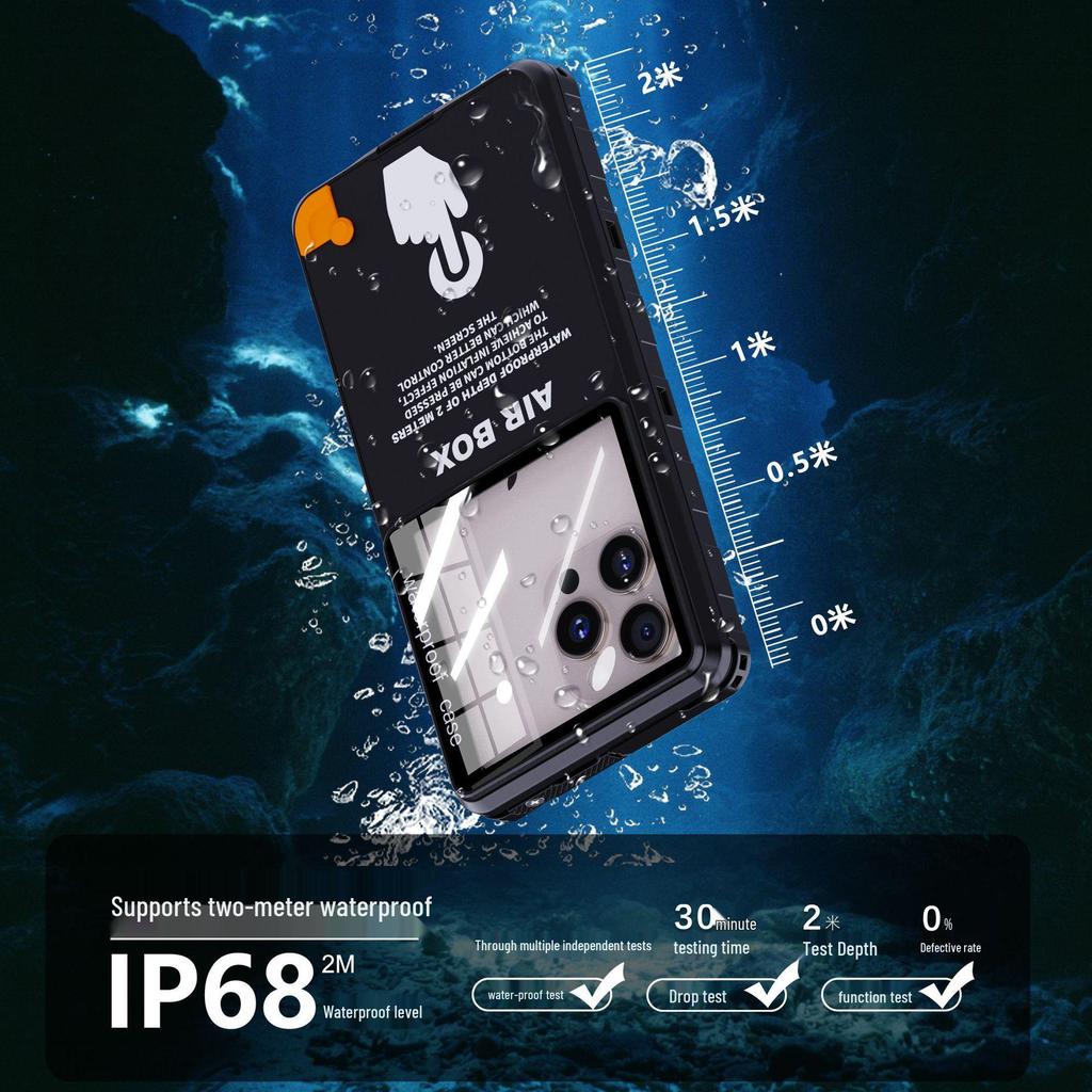 6.9-Inch Waterproof Phone Case for Apple, Samsung, Huawei - Full Coverage Outdoor Protective Cover