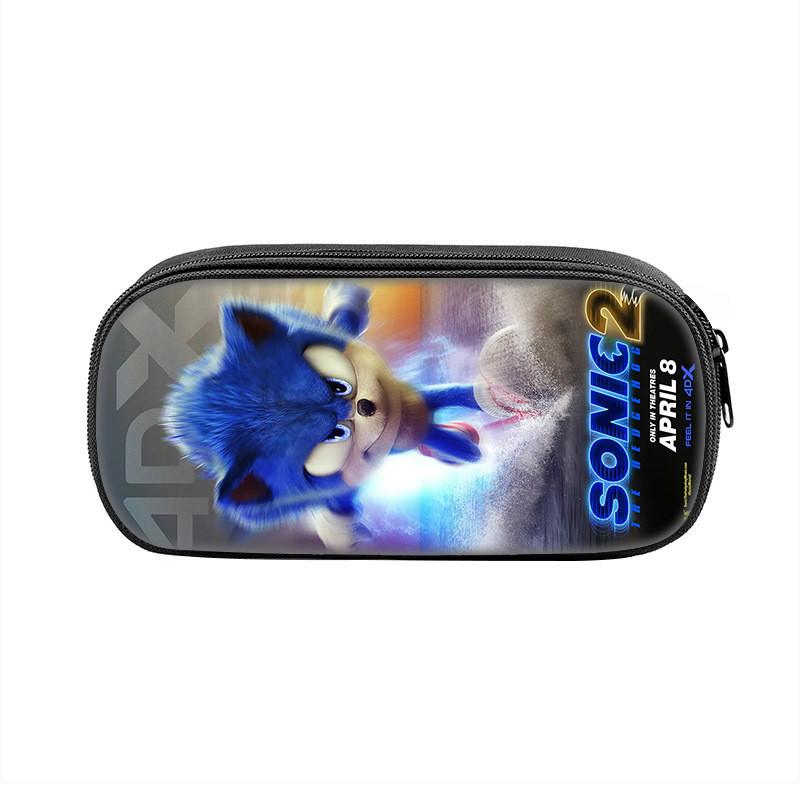 Sonic The Hedgehog Pencil Case With Nylon Material For School Students And Collectors