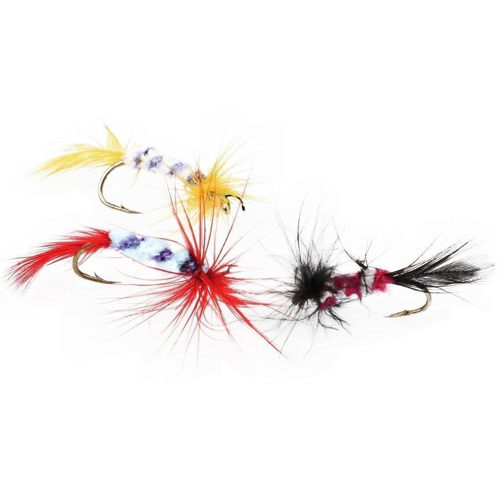 SOUGAYILANG 144Pcs Fly Flies - 48Pcs Wet Fly Flies & 96Pcs Dry Fly Flies