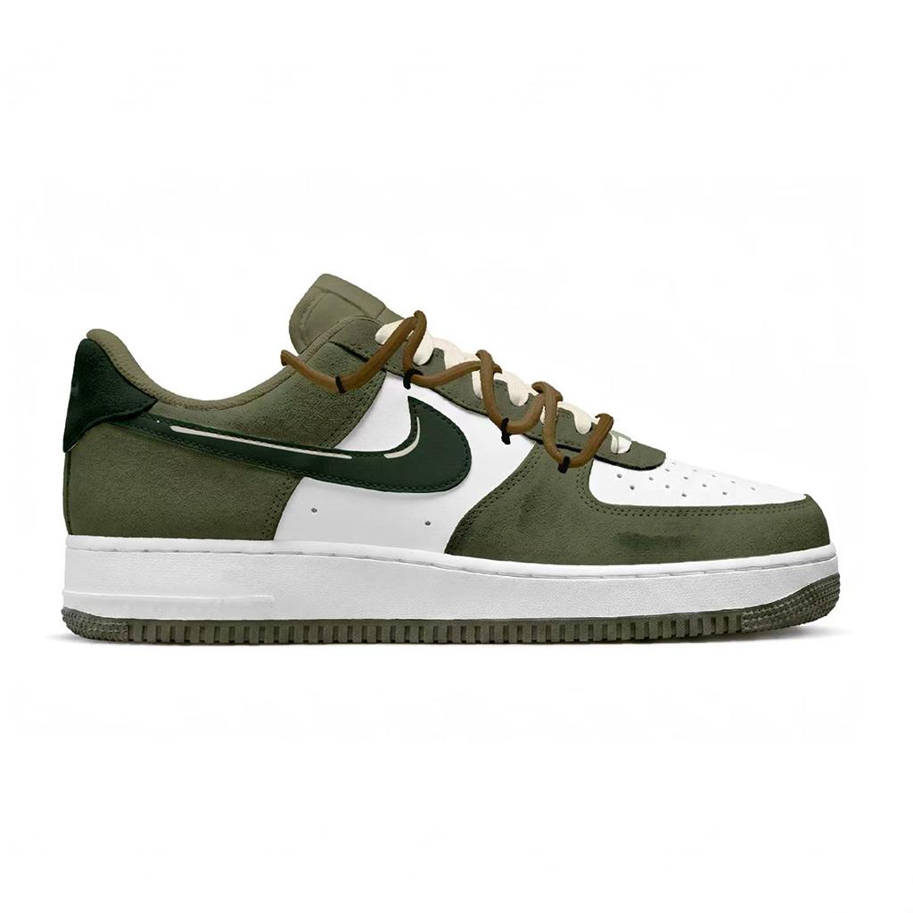 Nike Air Force 1 Forest Journal Synthetic Leather Slip Resistant Cushioning Abrasion Resistant Low Top Skateboard Shoes IB6388-200(Team1727-)