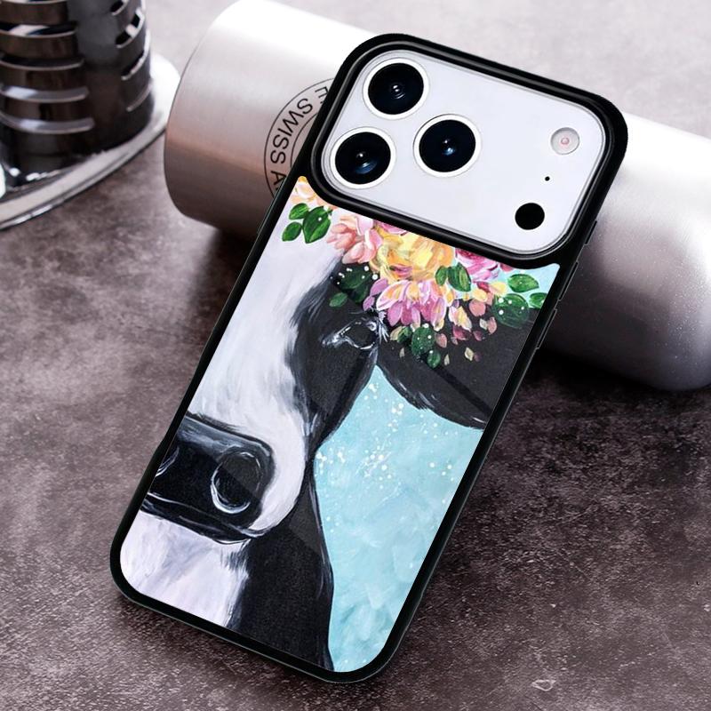 Animal Cattle Cow Watercolor Phone Case For iPhone 17 16 15 14 13 12 11 Pro Max Plus 17Air Soft Silicone Cover
