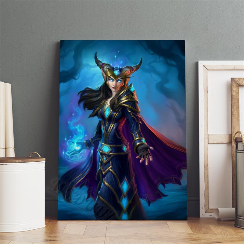 Hearthstone Game Animated Movies Character Pictures For Room Living 80s Retro Art Home Wall Decor Canvas Painting Print Posters