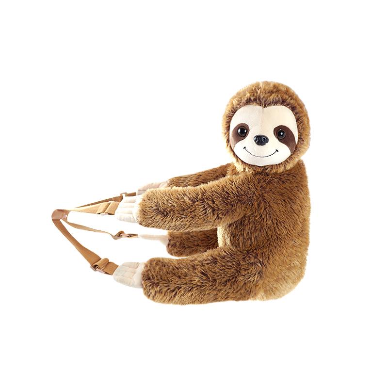 Animal Friends Plush Backpack: Sloth, Lemur, Lion, Giraffe, Lamb