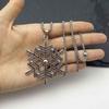 Men's Punk Hip-Hop Retro Large Snowflake Pendant Necklace