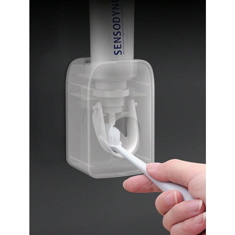 1 szt. Automatyczny dozownik do pasty do zębów, Montaż ścienny w łazience bez gwoździ, Przenośne akcesoria łazienkowe wyciskacz do pasty do zębów wystrój łazienki domowej