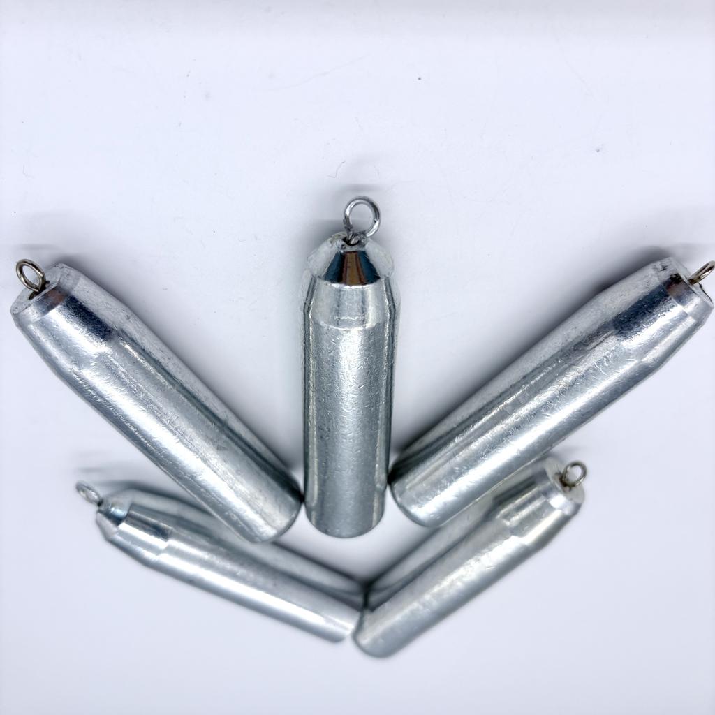 8#-100#/29g-370g/1.02-13.05oz Offshore Trolling Iron Fishing Weights, Galvanized with 360° Swivel Ring