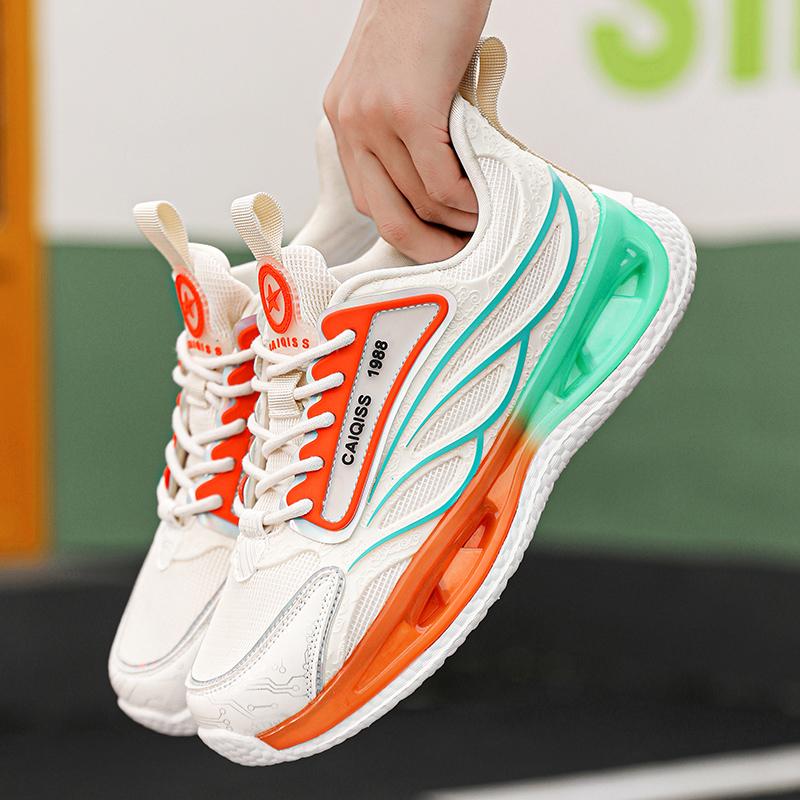 Casual herrskor för löpning Modetrender Andningsbara Mångsidiga Herrsneakers Bekväma Halkfria Utomhus Herrsäkerhetsskor