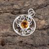 Citrine Pendant, Handmade Gemstone Pendant, 925 Solid Sterling Silver Pendant Antique Jewelry, For Engagement Gift