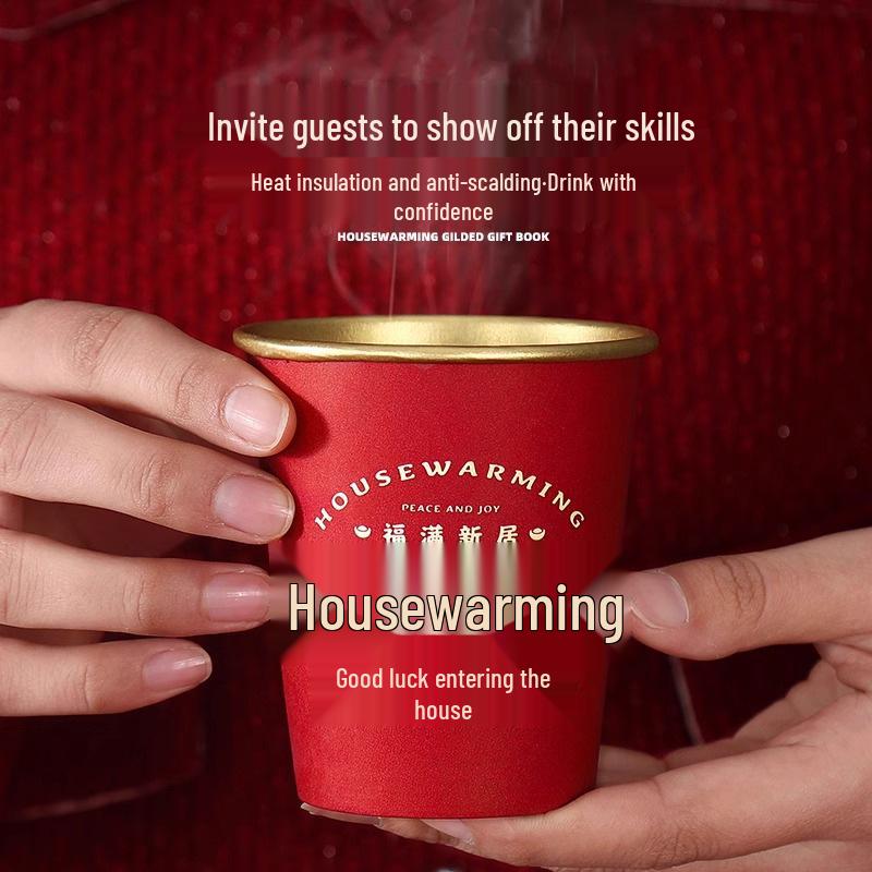 Housewarming Gold Foil Coffee Cups Set – Joyful Moving Essentials