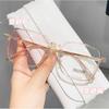 Farbwechselnde Myopie-Brille für Damen, Ultraleicht, Trendig, Cooles Braun Transparentes Gestell Ins, Hoher Schönheitswert