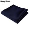 Men's Satin Solid Plain Color Handkerchief Hanky Pocket Square for Wedding Party