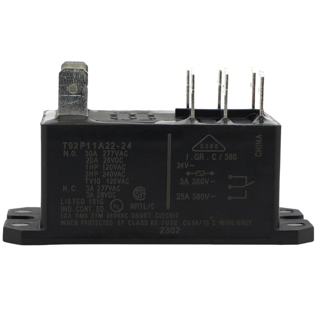 24VAC 30A AC Voltage Form General Purpose High Power T92P11A22-24 4-1393211-3 DPST-NC (2 C) Relay.