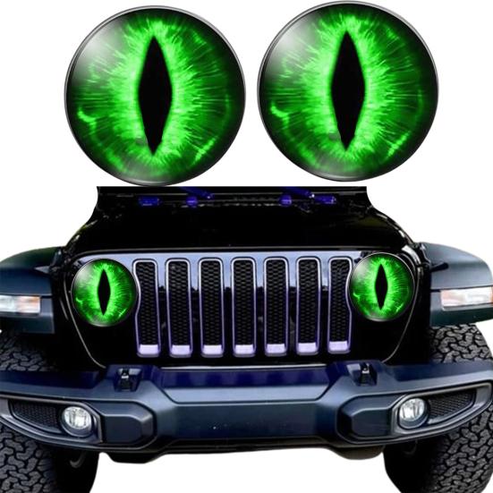 1 Paio Adesivi Impermeabili in PVC per Fari 'Occhi di Bestia', Adesivi per Auto, Adesivi Impermeabili per Luci Auto, Facili da Installare, Accessori Auto Resistenti alle Intemperie