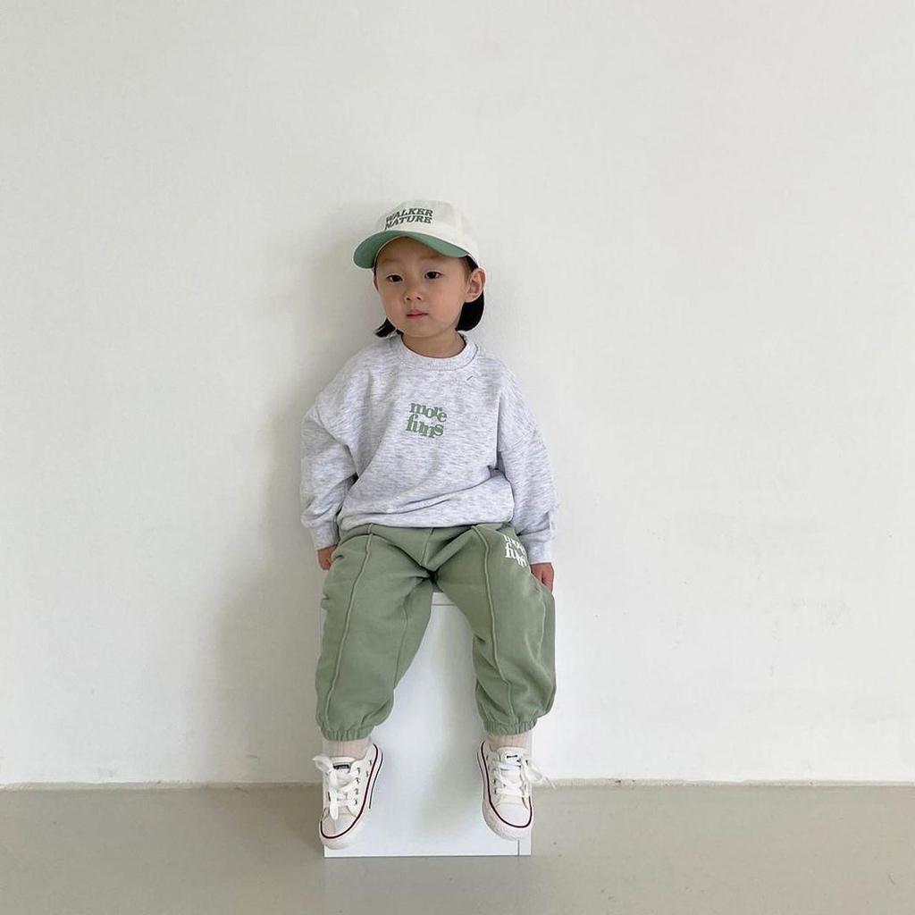 Trendy Color Block Cotton Sweatshirt & Jogger Set for Kids