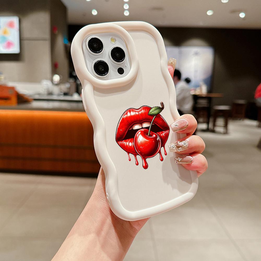 LZ18 Lips kiss Wave Silicone Phone Cases for Samsung A15 S23 FE S24 Ultra A34 A54 A14 A55 Motorola G32 OnePlus Soft Cover