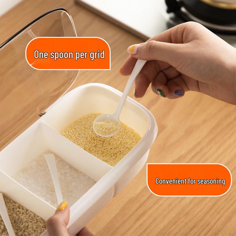CHAHUA 4-Compartment Plastic Seasoning Box