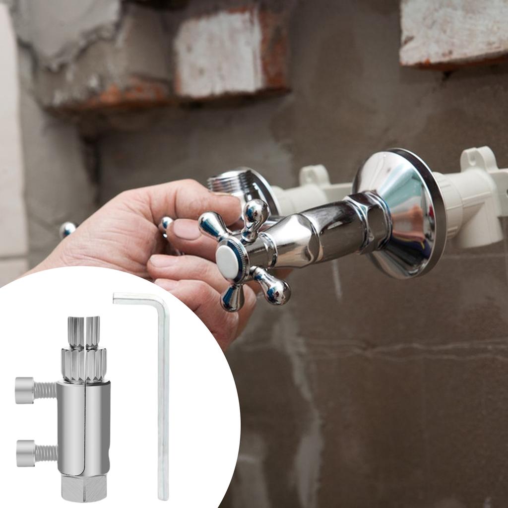 Screw Extractor Multifunctional Easy Removal Damaged Water Valve Removal Tool for Sink Water Faucet Valve Washing Basin Corner