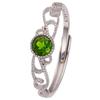 Natural Sapphire Ruby Topa Garnet Peridot Colored Treasure Ring Women'S S925 Sterling Silver Index Finger Ring