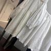 1116 Spring New Women's Crew Neck Japanese Cotton and Linen Shirt Loose Shirt Top Cardigan Embroidery Literary Style Long Sleeve