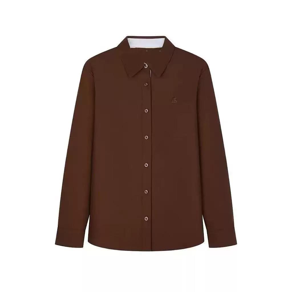 Zhao Lusi Inspired Color Block Shirt M коричневый