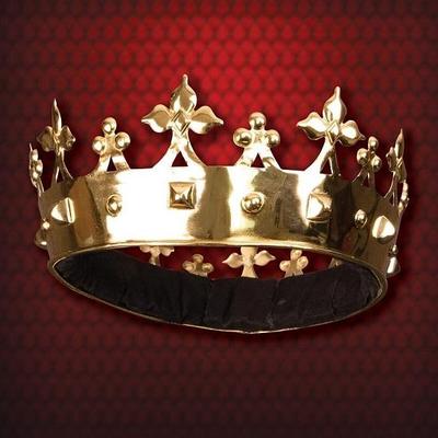 King Crown Brass Plantagenet Crown Brass Gift Item Hand Made Medieval Halloween Costume Christmas Gift Item