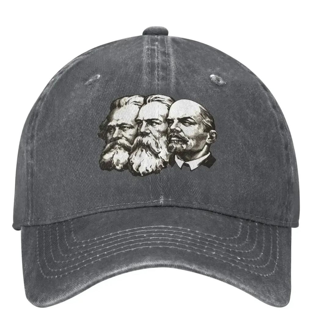 Marx Engels And Lenin Casual Baseball Cap Summer Communism Trucker Hat Hot Sale Tennis Skate Snapback Cap Unisex Baseball Caps