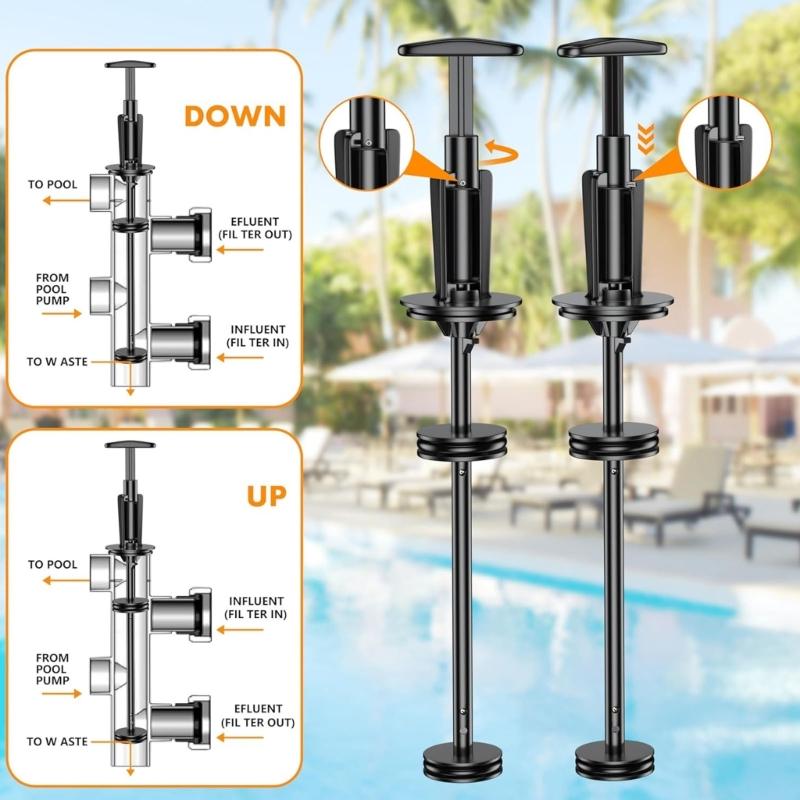 Shaft Assembly for Various Pool Backwash Valves and Spa Valves Ensures Efficient Backwashing and Easy Installation