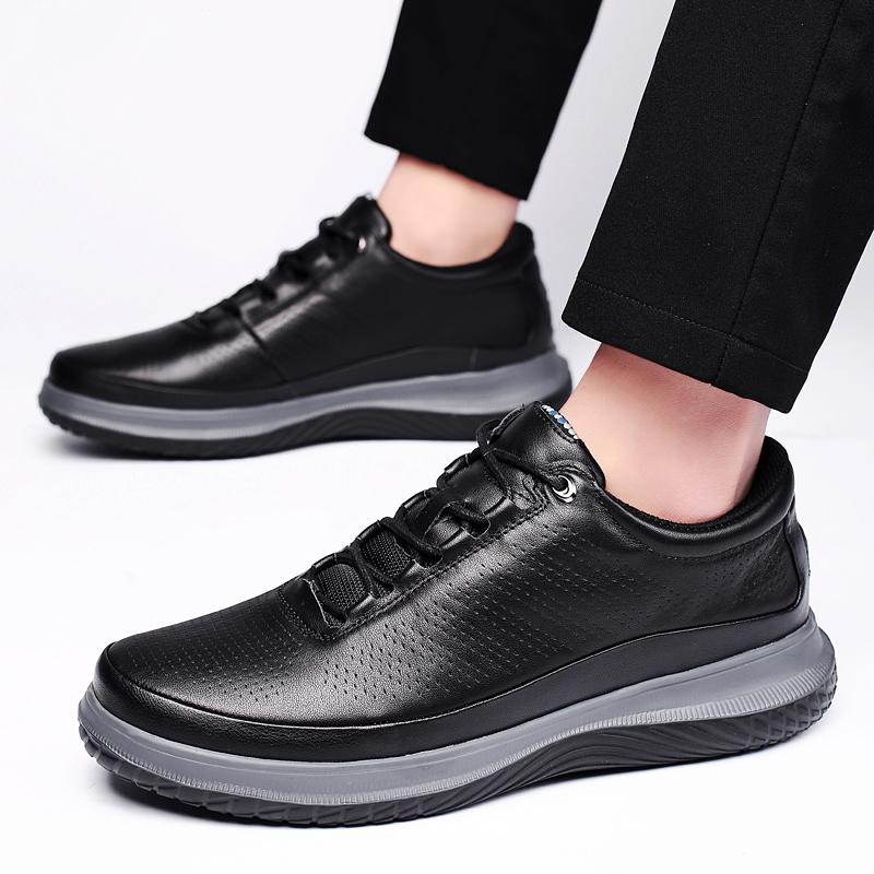 2024 Nová originální kůže Pánská obuv Móda Ležérní Tenisky Divoké ploché boty Lehká Prodyšná Neklouzavá deska Boty