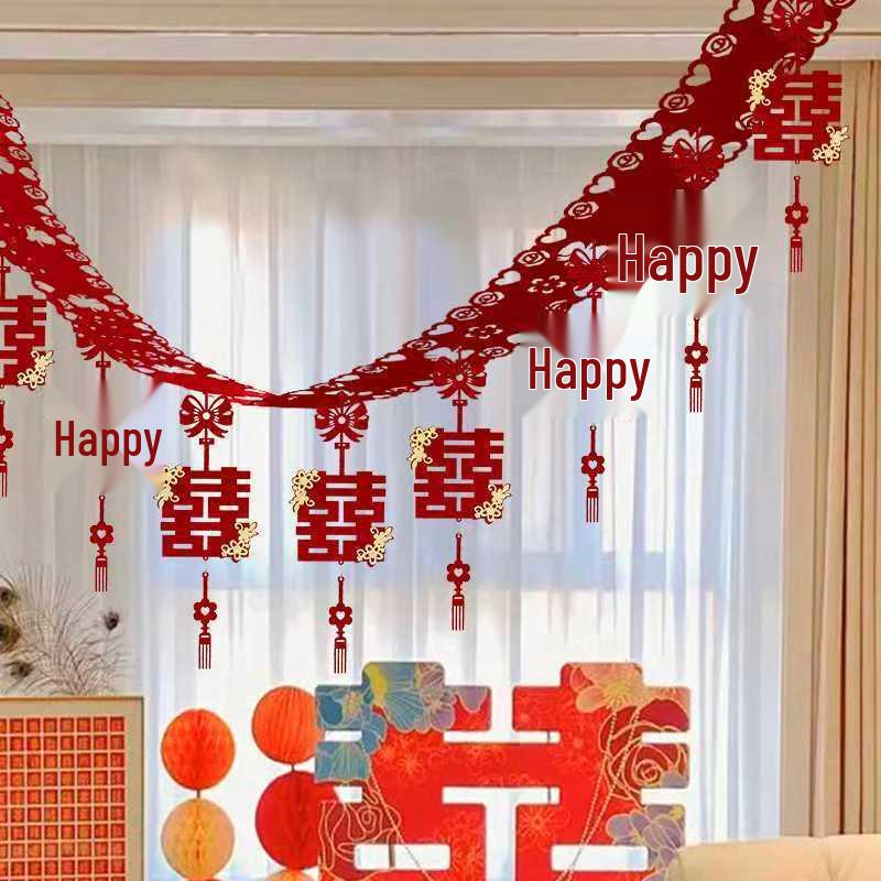 Chinese Style Wedding Latte Art Hanging Decoration for Living Room & Bridal New Room