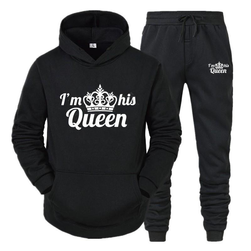 Unisex Hooded Sweatshirt Set Casual Sportswear Tracksuit Teens Adults