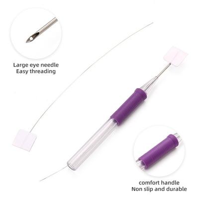 Adjustable Embroidery Punch Needle Kit Poking Cross Stitch Tools Stitching Applique Punching Needle Embroidery Pen DIY Craft