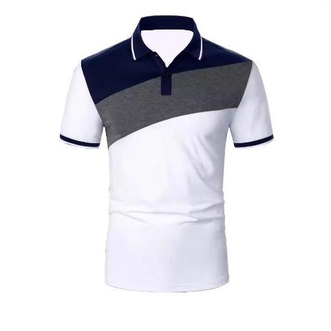 Men's Summer Short Sleeve Mantra Colored Polo Shirt, Men's Slim Suitable for Sports Golf Course