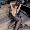 Domila Wild Sexy Thin Transparent High Elastic Silky Suspender Backless Onesie Zipper Hot Lingerie Women