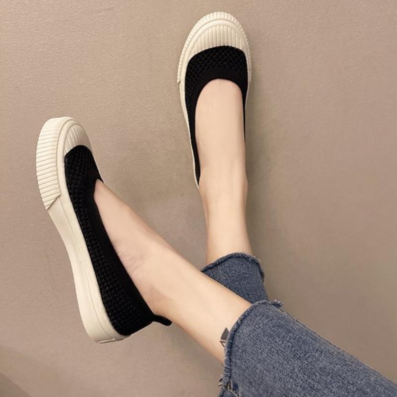 Women's Slip-on Shoes Summer 2022 Casual Walking Footwear Breathable Mesh Flats Shoes