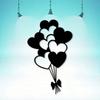 Abstract Heart Balloon Metal Wall Art Rustproof Iron Modern Minimalist Christmas Decor Gift